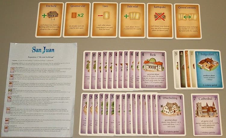 Boîte du jeu : San Juan Extensions I et II - Nouveaux bâtiments et Événements