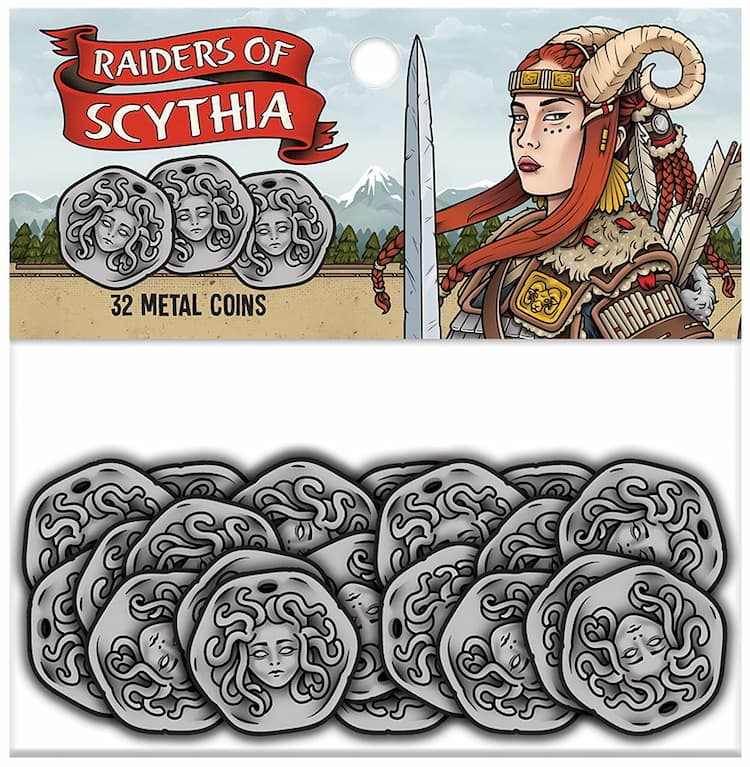 Boîte du jeu : Pillards de Scythie - Extension "Pièces de Monnaie en Métal"