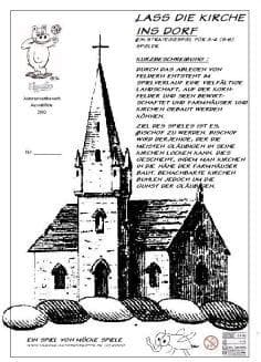 Boîte du jeu : Lass die Kirche ins Dorf