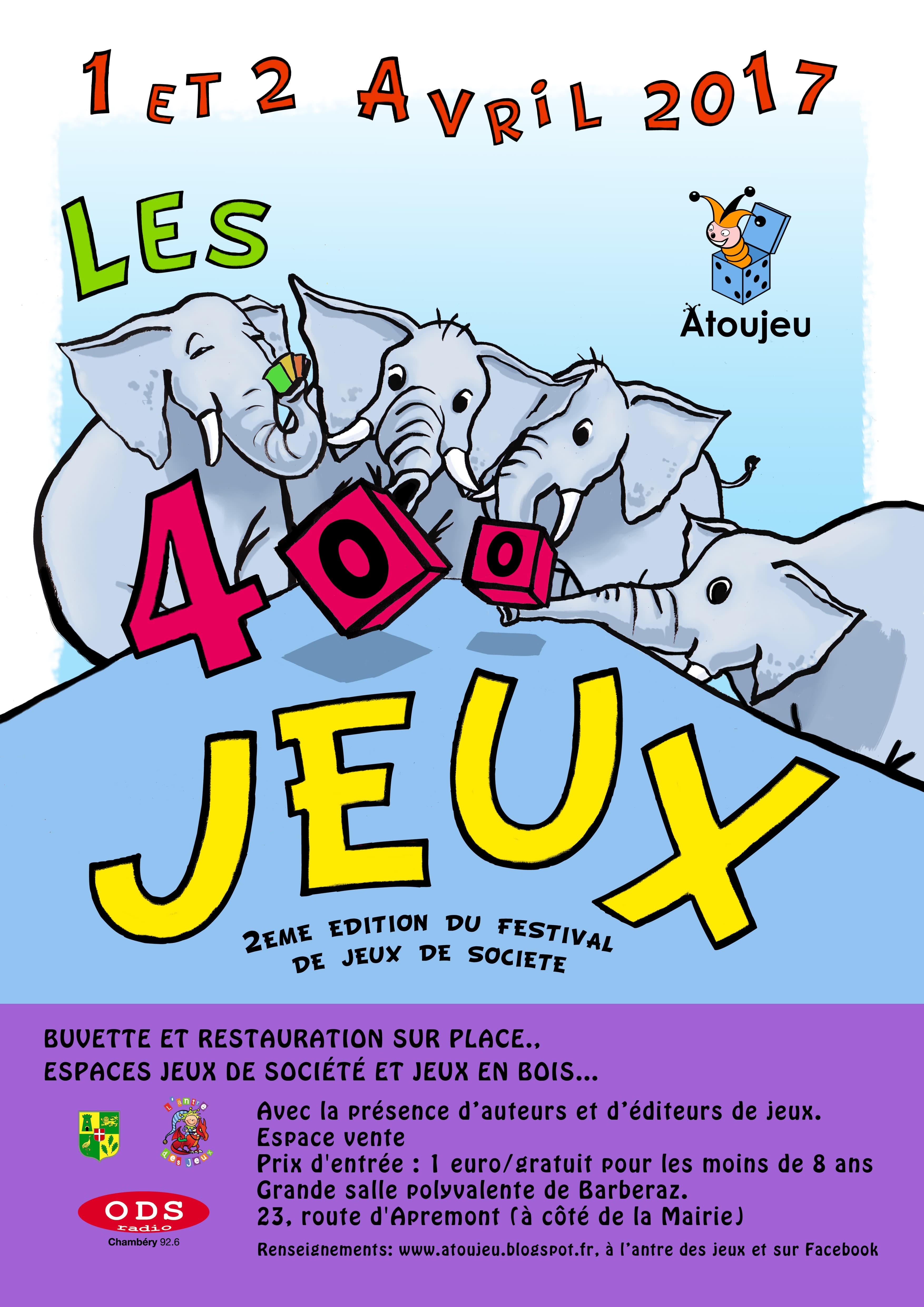 "LES 400 JEUX" Festival du jeu de CHAMBERY : Deuxième