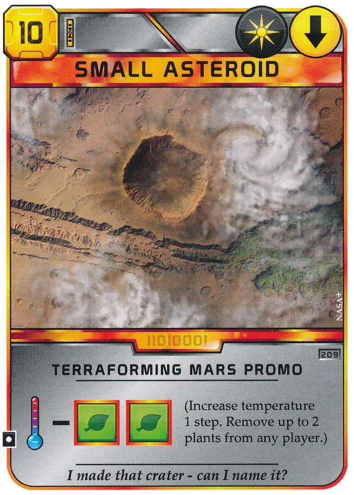 Boîte du jeu : Terraforming Mars - Carte promotionnelle "Petit Astéroïde / Small Asteroid"