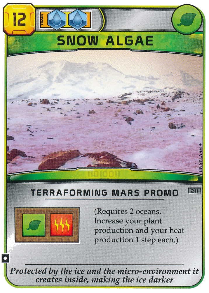Boîte du jeu : Terraforming Mars - Carte promotionnelle "Algue des Neiges / Snow Algae"