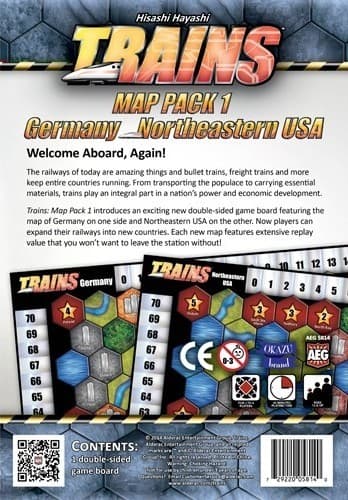 Boîte du jeu : Trains : Map Pack 1 – Germany/Northeastern USA