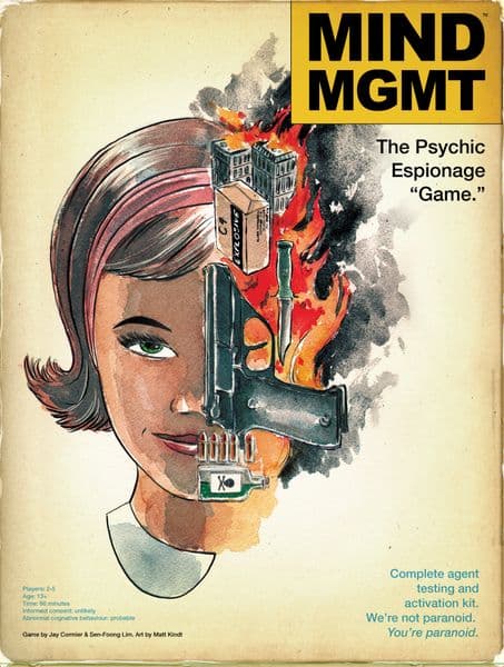 Boîte du jeu : Mind MGMT: The Psychic Espionage “Game.”