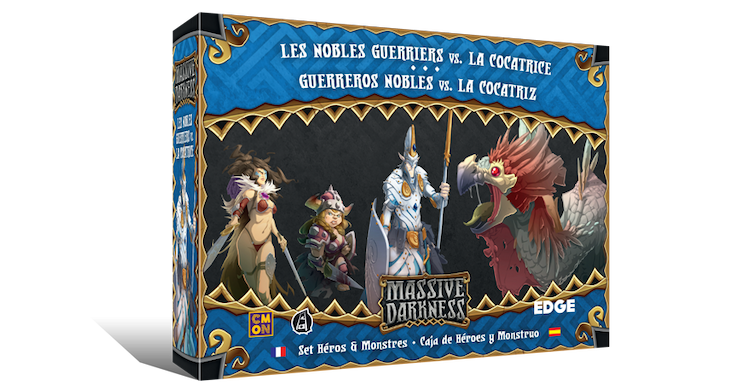 Boîte du jeu : Massive Darkness : Les Nobles Guerriers vs. La Cocatrice