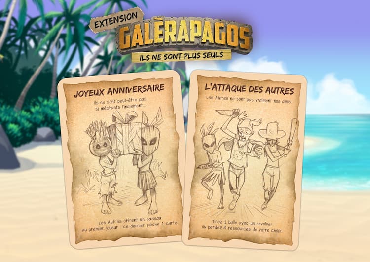 Boîte du jeu : Galérapagos : extensions tribus et personnages