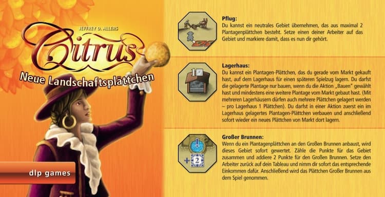 Boîte du jeu : Citrus - Extension "Neue Landschaftsplättchen"
