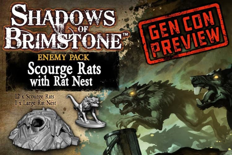 Boîte du jeu : Shadows of Brimstone - Scourge Rats with Rat Nest GenCon Preview