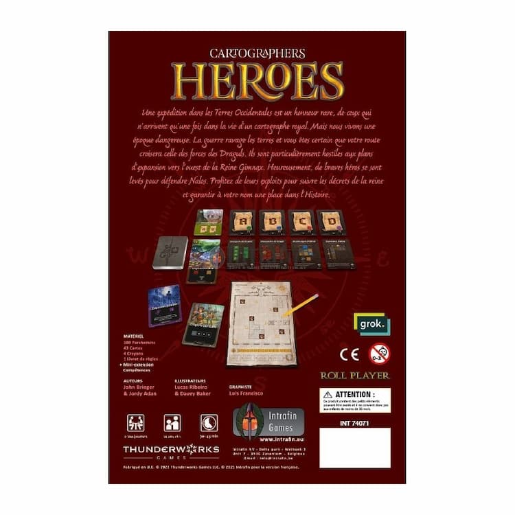 Boîte du jeu : Cartographers - Extension "Heroes"