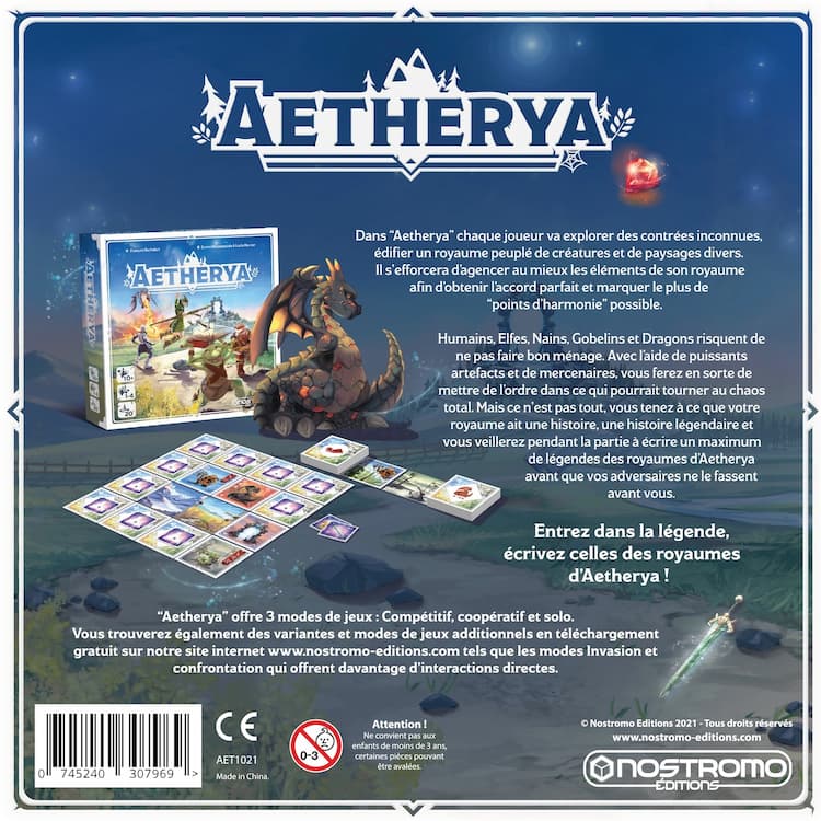 Boîte du jeu : Aetherya