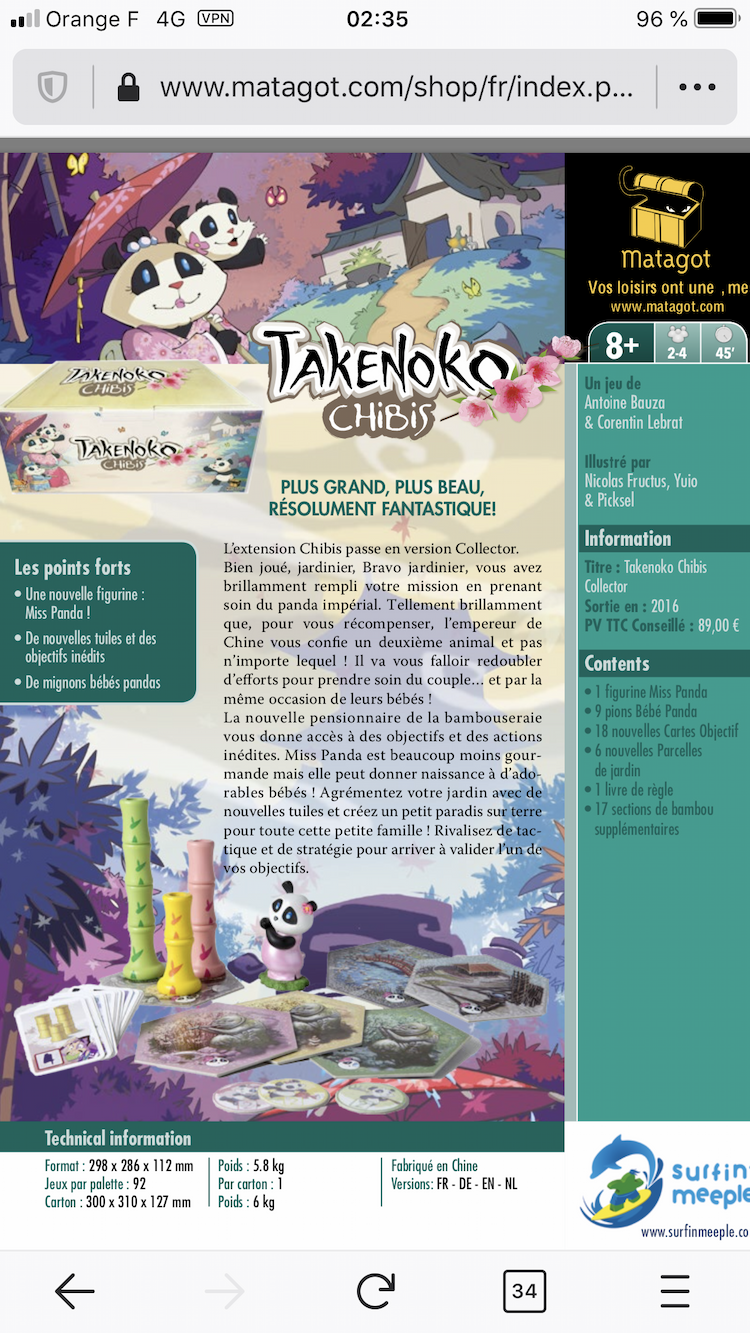 Boîte du jeu : Takenoko Chibis (Collector’s Édition)