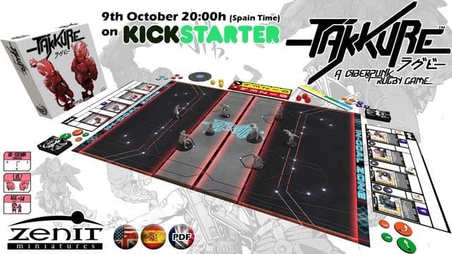Boîte du jeu : Takkure, a cyberpunk rugby game