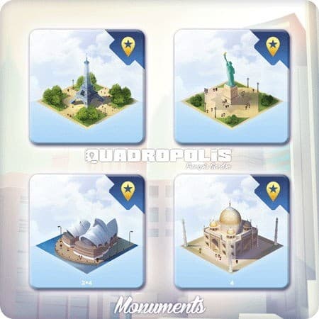 Boîte du jeu : Quadropolis - Extension "Monuments du Monde"