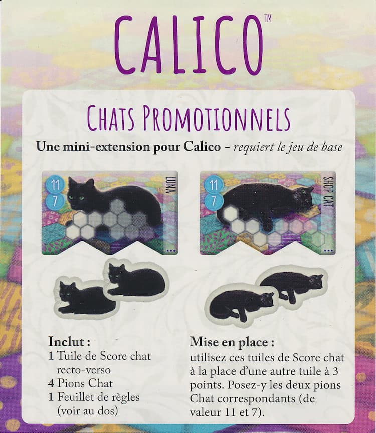 Boîte du jeu : Calico - Extension "Chats Promotionnels"