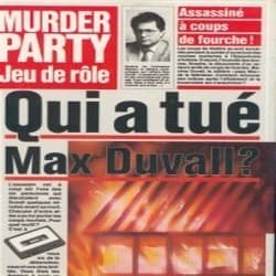 Boîte du jeu : Qui a tué Max Duvall ?