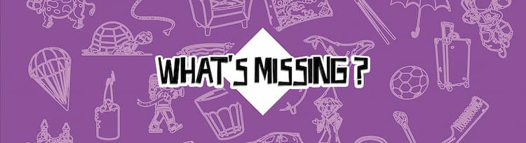 Boîte du jeu : What's Missing? Version violette
