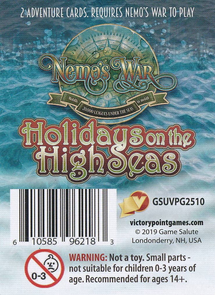 Boîte du jeu : Nemo's War (2nd Edition) - Extension 'Holidays on the High Seas'