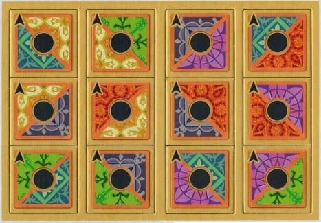 Boîte du jeu : Maharani - Extension "Promo 1 - Tuiles 'Mosaïque' bicolores, marquées d'une colonne centrale"