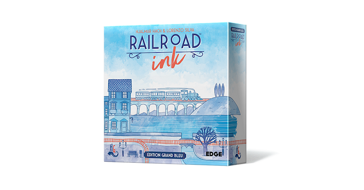 Boîte du jeu : Railroad Ink : Grand Bleu